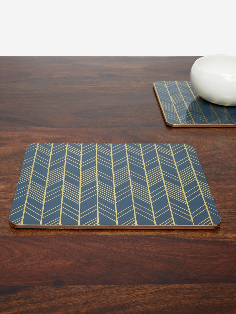 Westside Home Navy Arrow Printed Placemats Set of Two