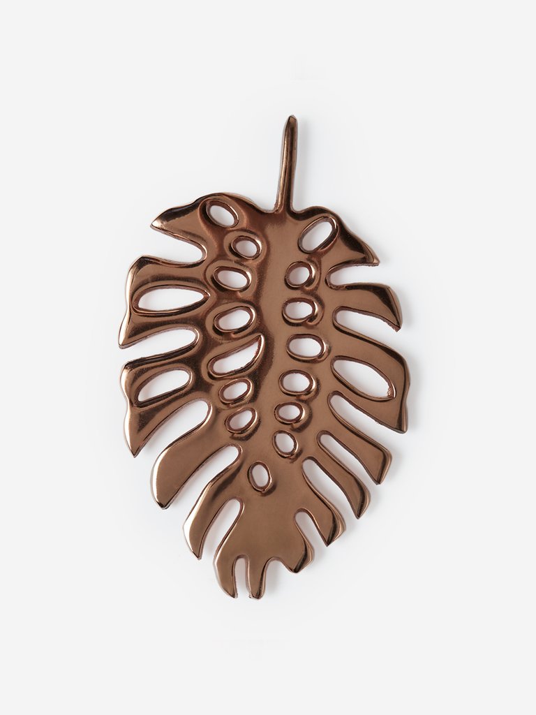 Westside Home Rose-Gold Monstera Trivet