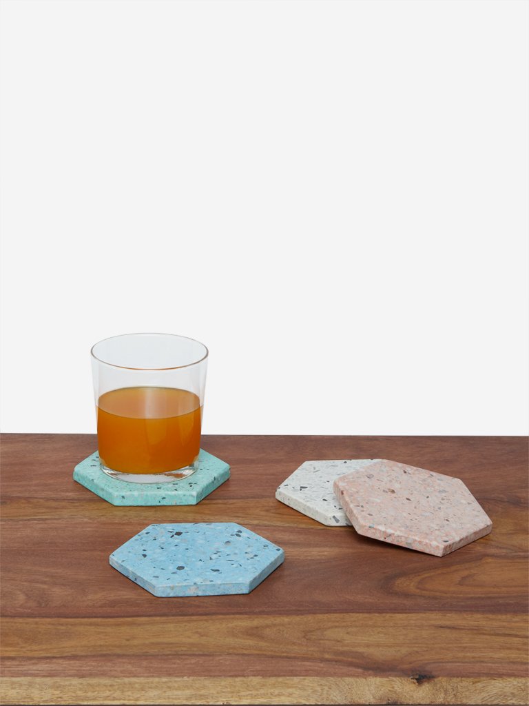 Westside Home Multicolour Terrazzo Coasters Set of Four