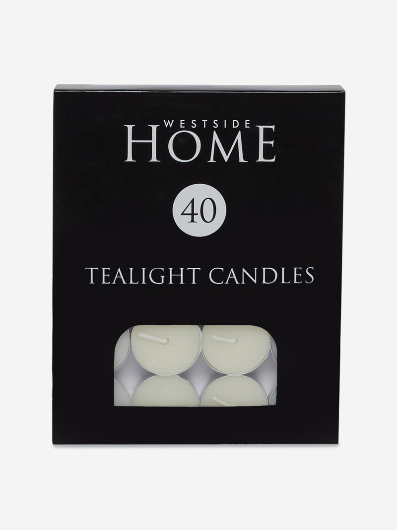 Westside Home Off White Tea-Light Candles Set of Forty