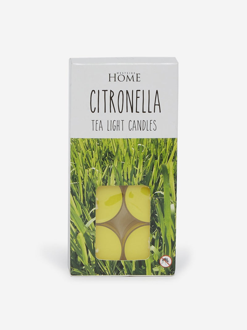 Westside Home Yellow Citronella Tea-Light Candles Pack of Sixteen