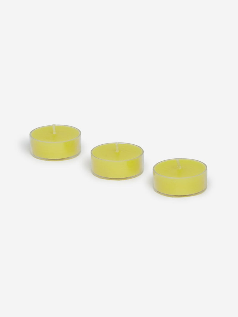 Westside Home Yellow Citronella Tea-Light Candles Pack of Sixteen