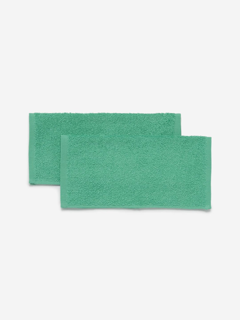 Westside Home Green Face Towels Set Of Two