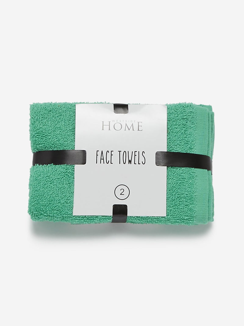 Westside Home Green Face Towels Set Of Two