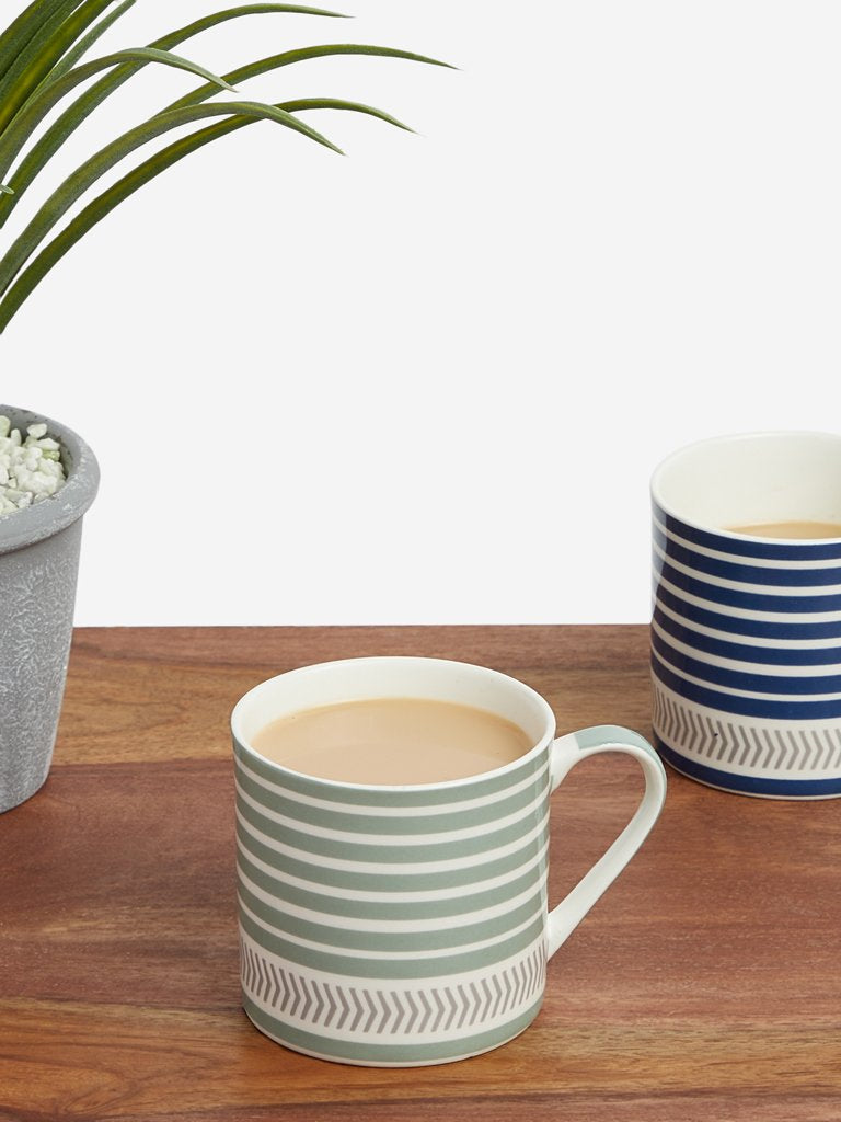 Westside Home Multicolour Striped Mugs Set Of Four