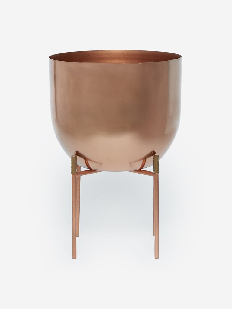 Westside Home Copper Short Planter with Stand