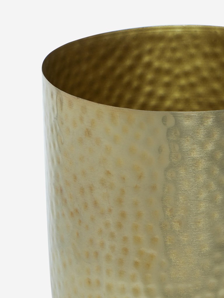 Westside Home Gold Textured Planter with Stand