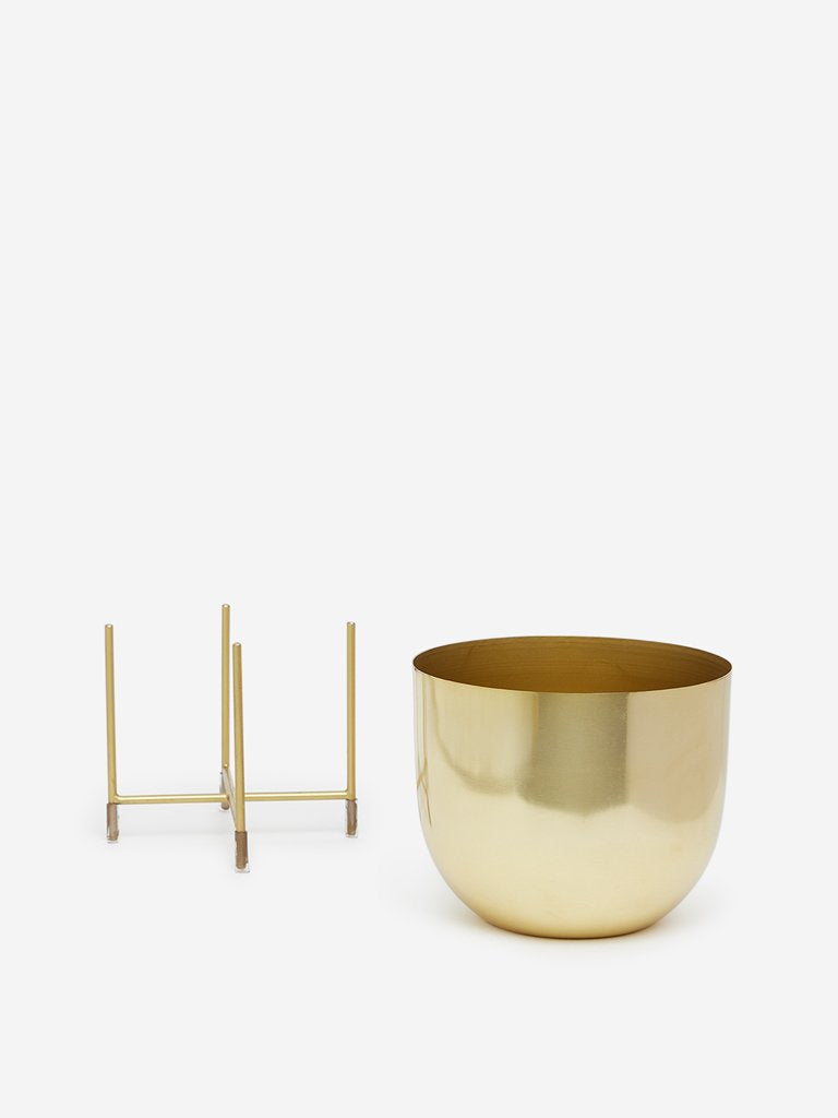 Westside Home Gold Planter with Stand