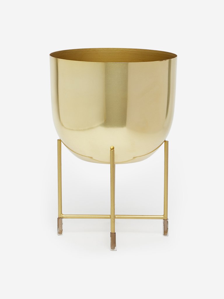 Westside Home Gold Planter with Stand