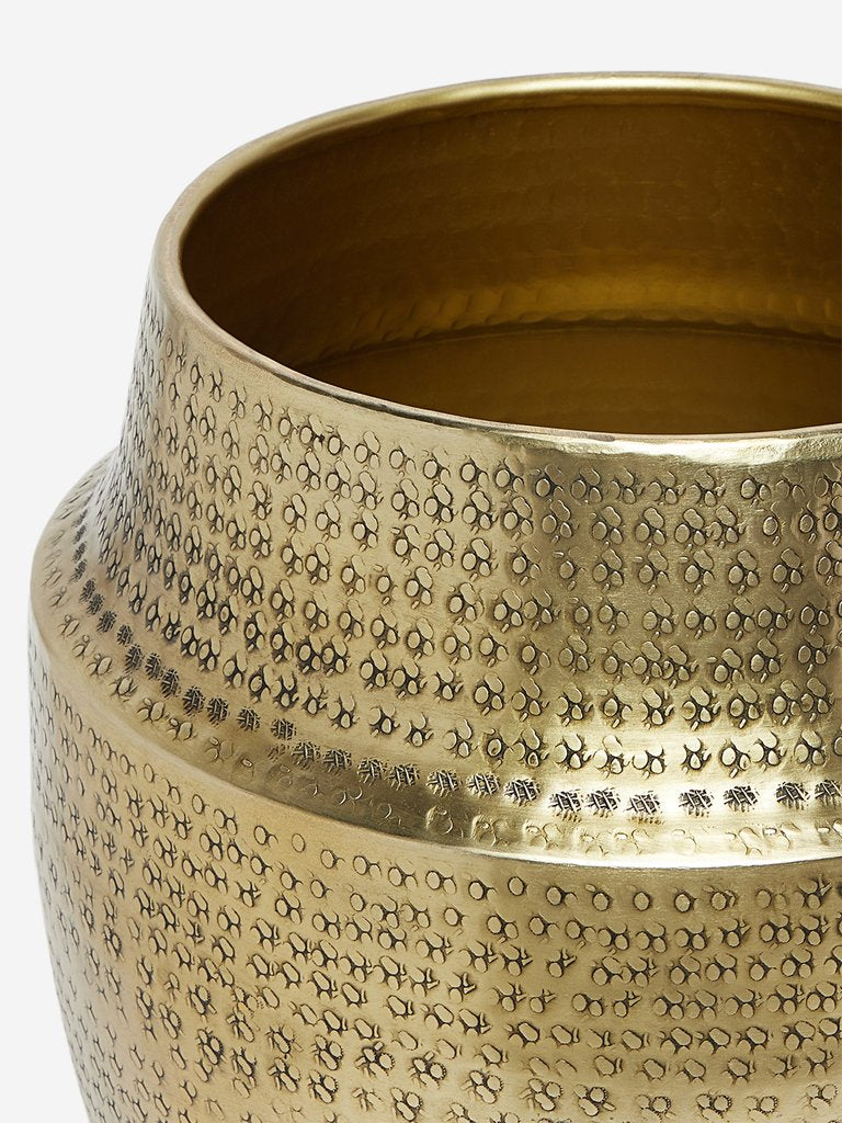 Westside Home Gold Large Textured Planter