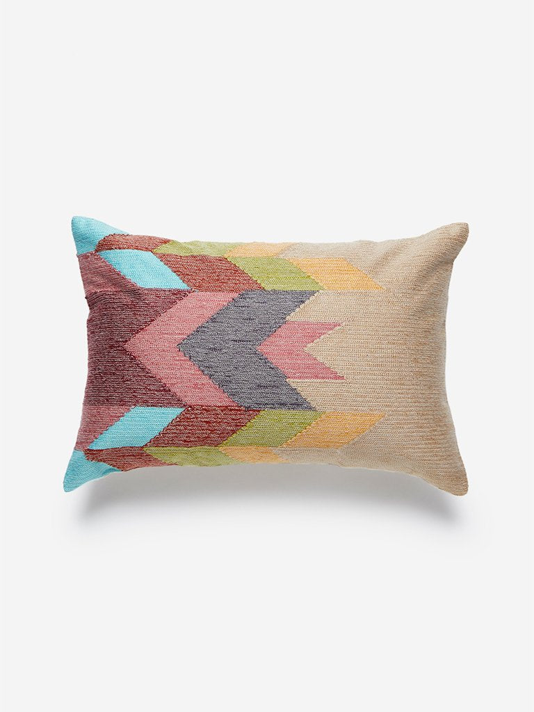 Westside Home Multicoloured Knit Pure Cotton Cushion Cover