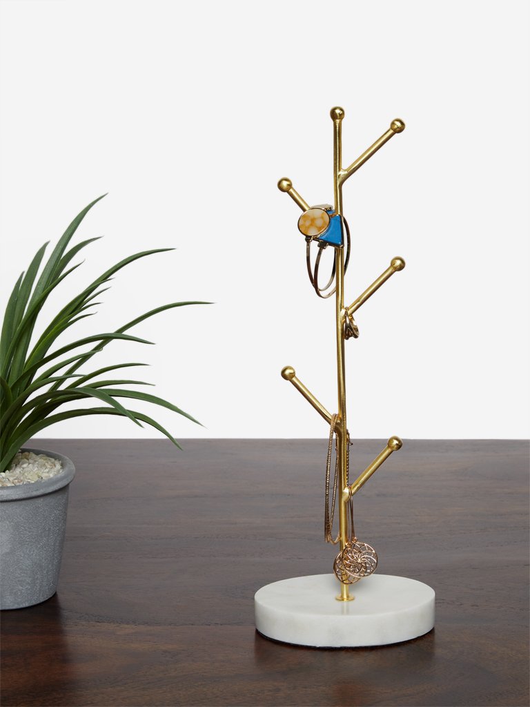 Westside Home Gold Tree-Design Jewellery Stand