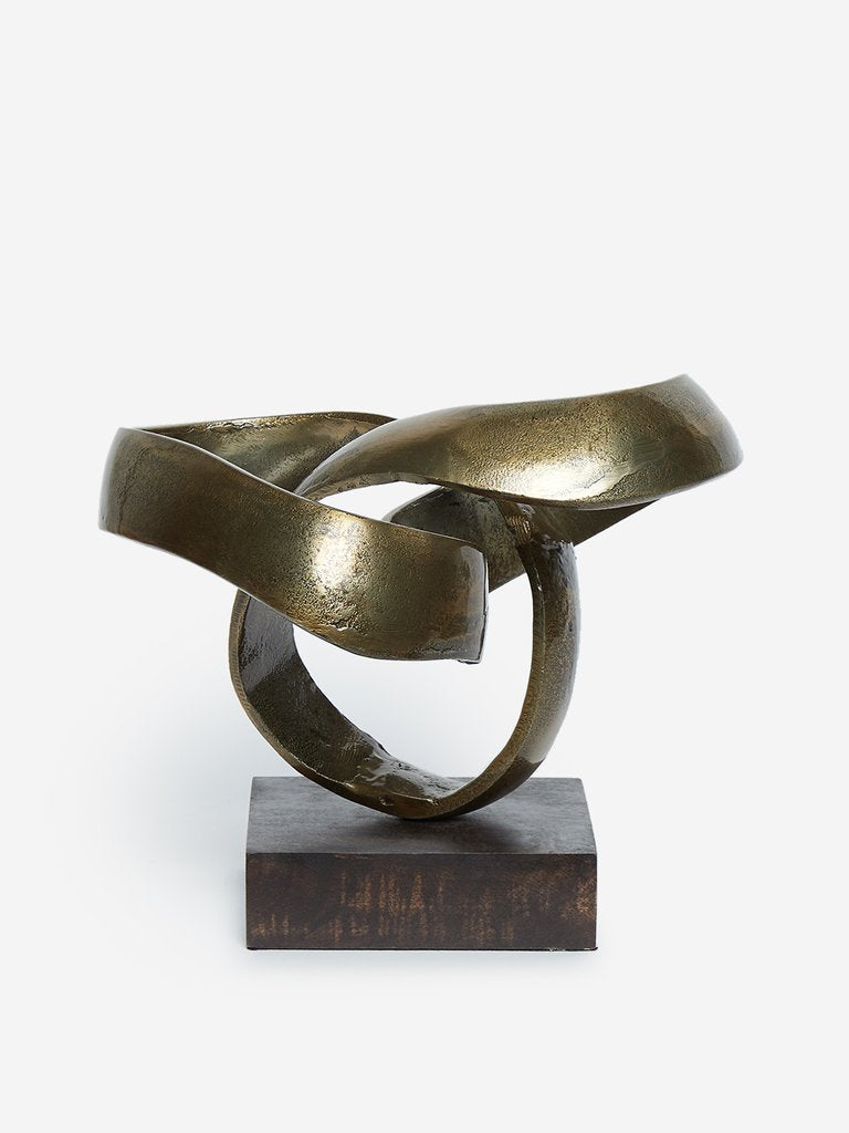 Westside Home Gold Swirling Modern Sculpture
