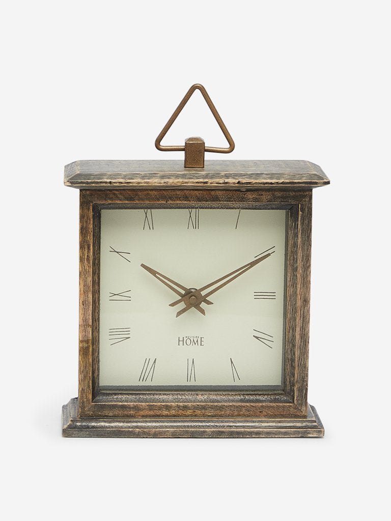 Westside Home Brown Wooden Clock