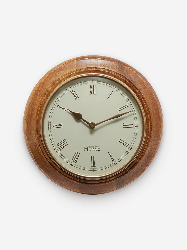Westside Home Brown Wooden Wall Clock