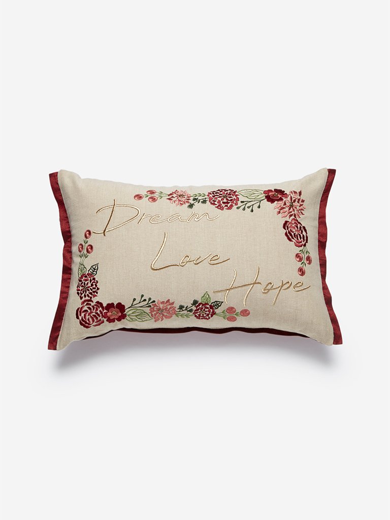 Westside Home Multicolour Embroidered Cushion Cover