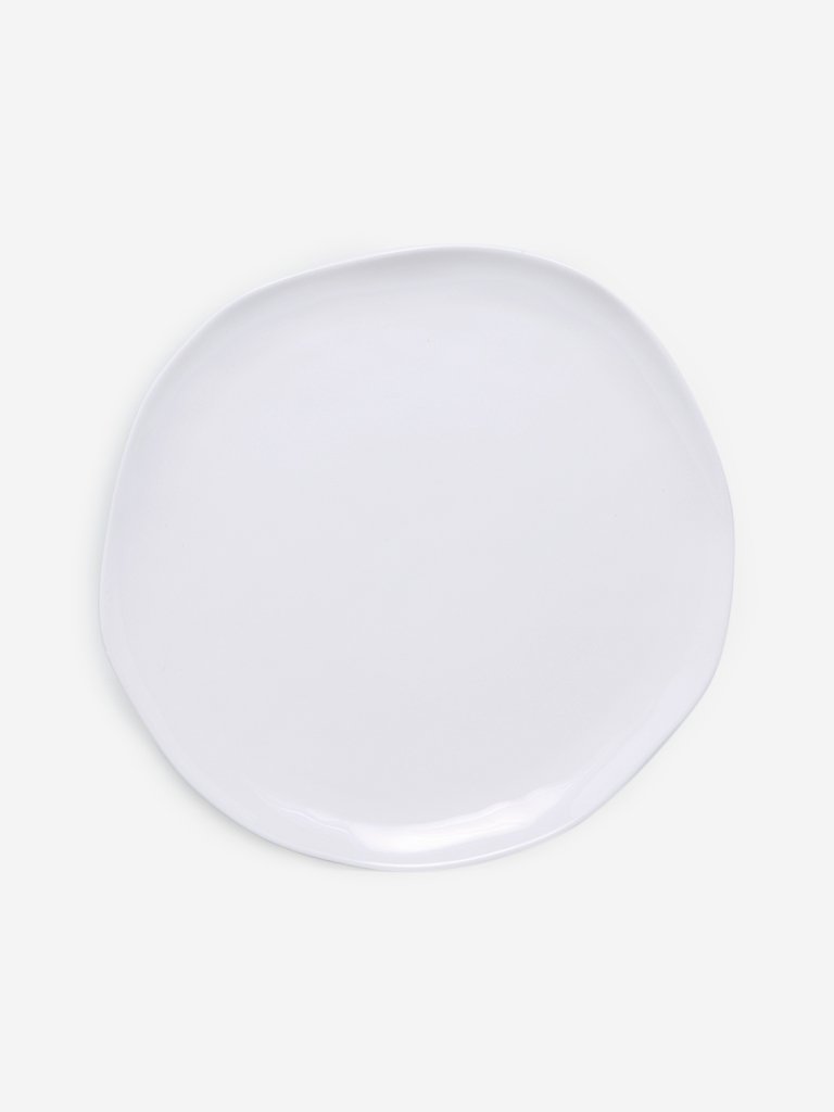 Westside Home White Porcelain Dinner Plate
