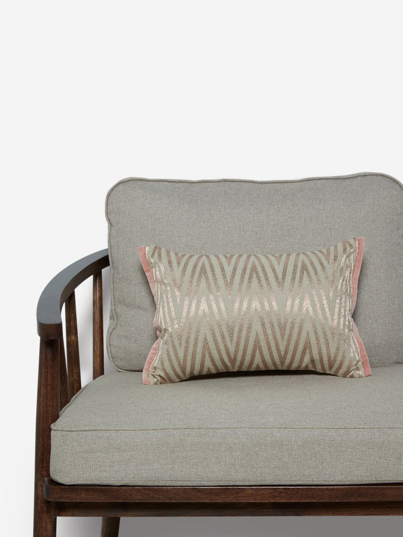 Westside Home Rose Gold Chevron Print Cushion Cover