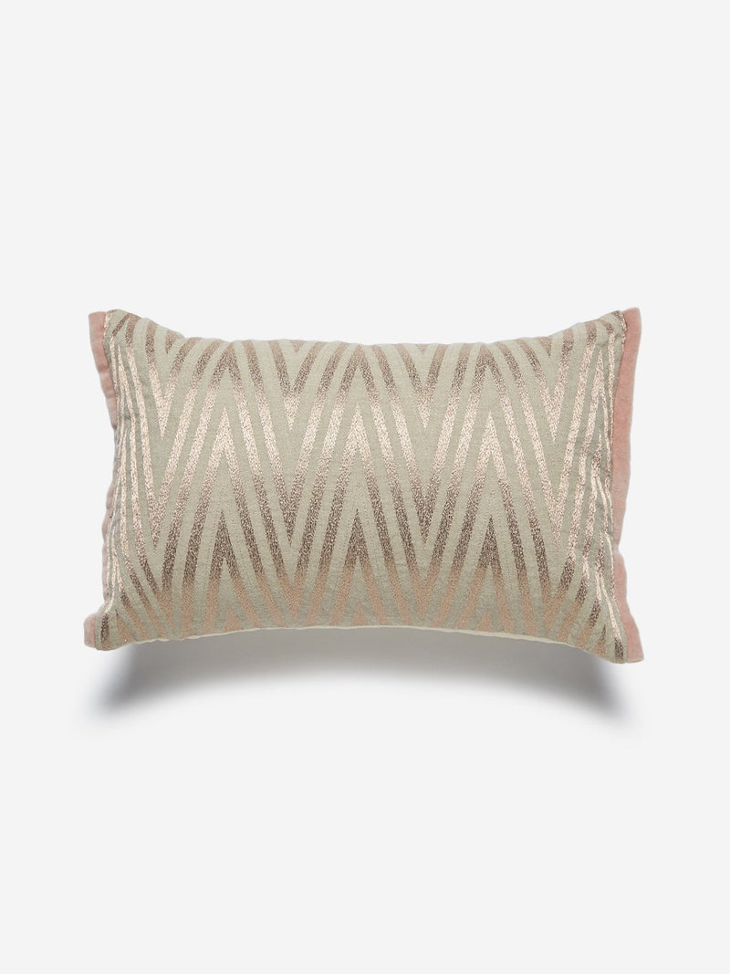 Westside Home Rose Gold Chevron Print Cushion Cover