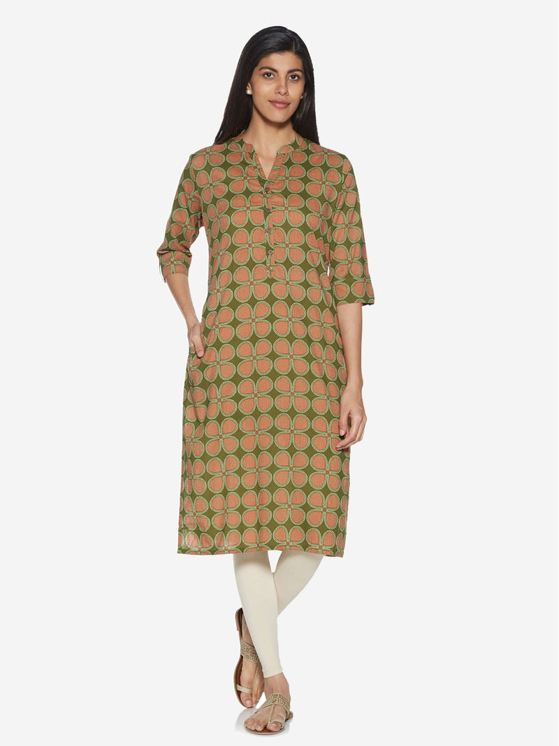 Utsa Multicolour Printed Straight Kurta