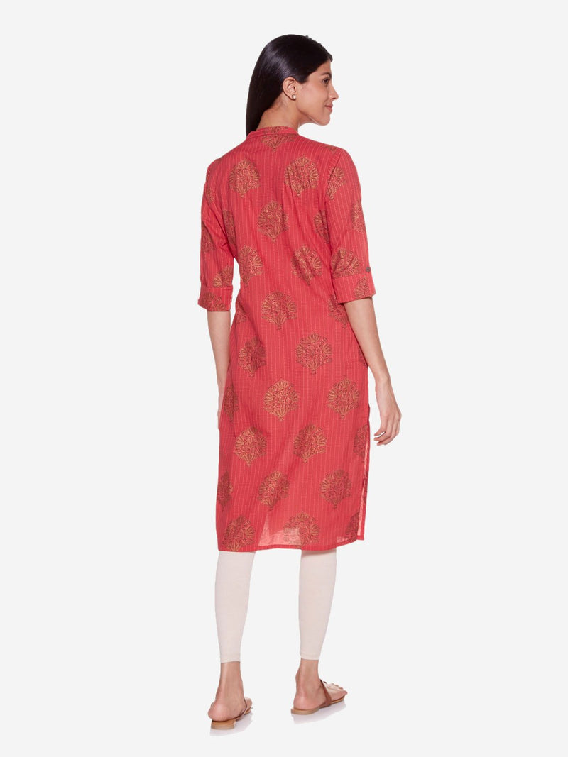 Utsa Coral Printed Straight Kurta