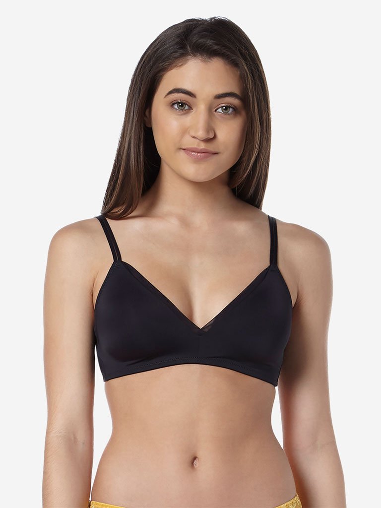Wunderlove Black Mesh Detailed Amy Bra