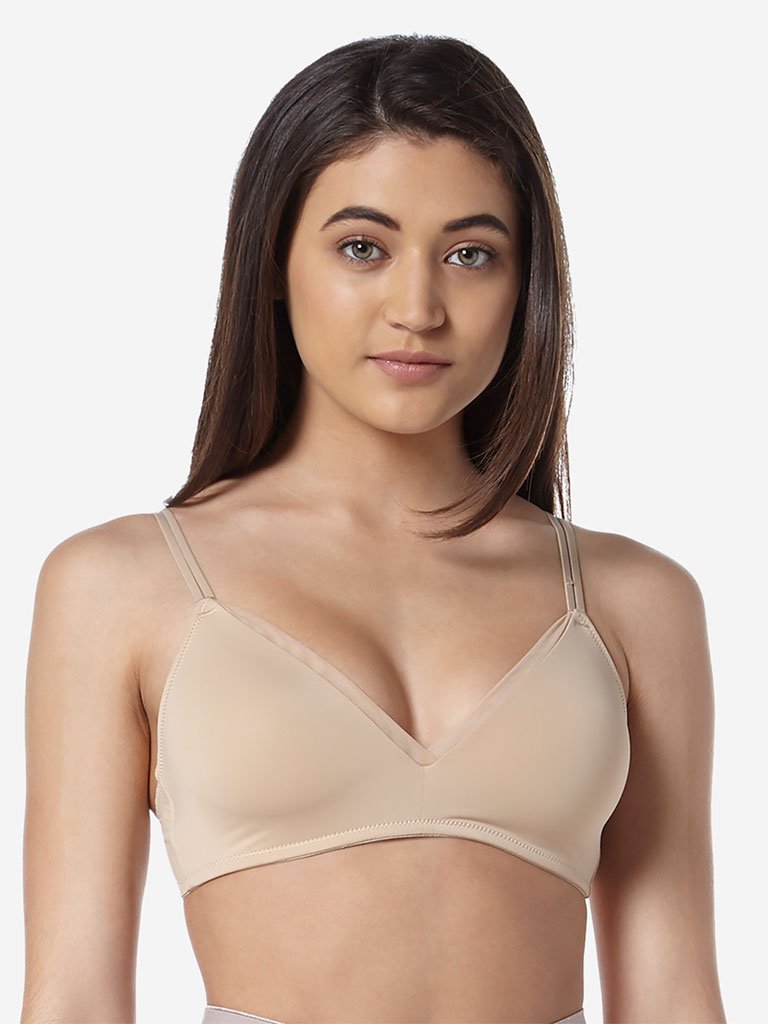 Wunderlove Beige Mesh Detailed Amy Bra