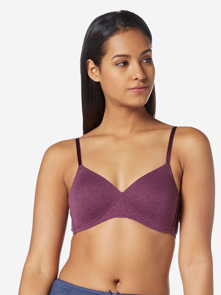 Wunderlove Dark Purple Non-Wired Padded Bra