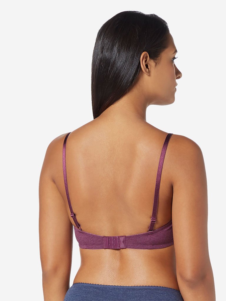 Wunderlove Dark Purple Non-Wired Padded Bra