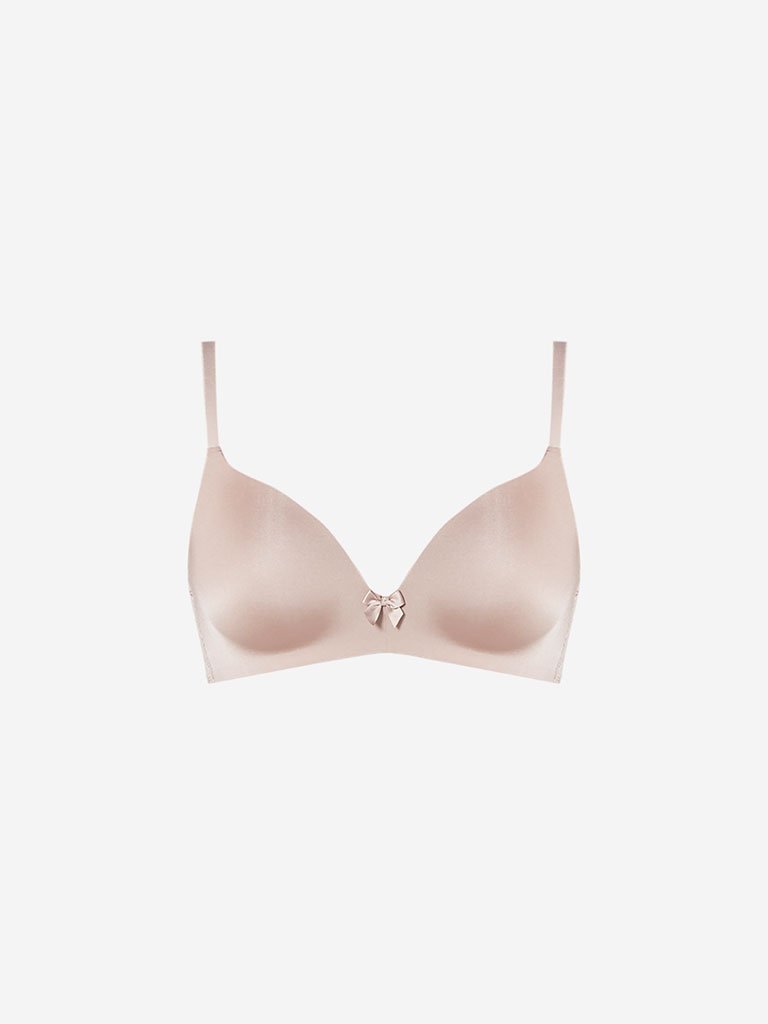 Wunderlove Taupe Padded Lace Wings Bra
