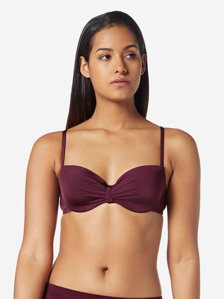 Wunderlove Burgundy Padded Underwired Bra