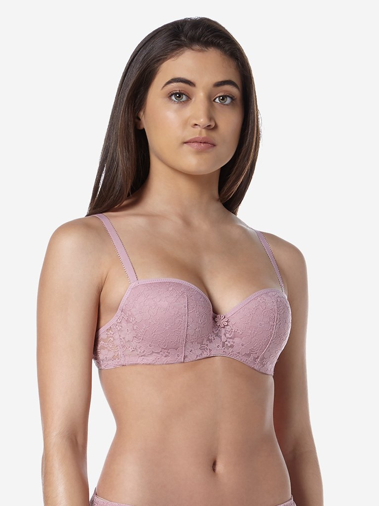 Wunderlove Light Pink Jasmine Balconette Bra