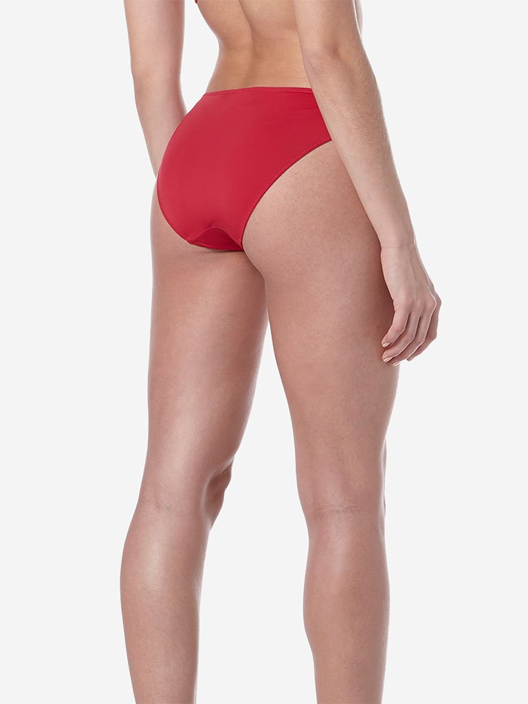 Wunderlove Red Lace Hi-Leg Alexa Briefs
