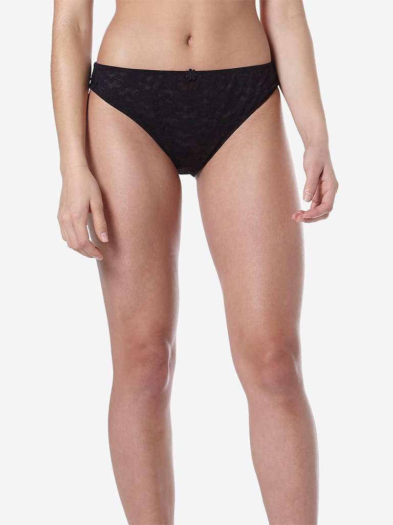 Wunderlove Black Lace Jasmine Briefs