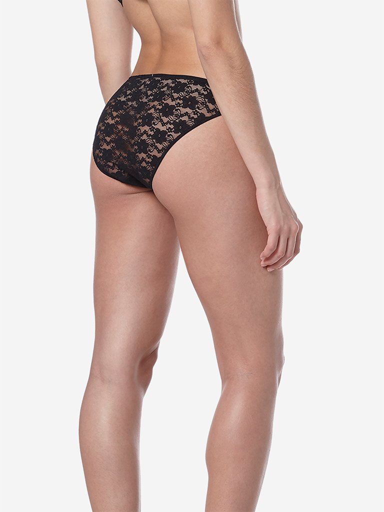 Wunderlove Black Lace Jasmine Briefs