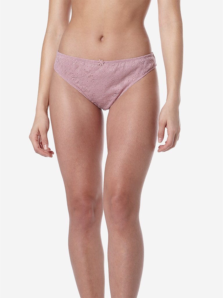 Wunderlove Light Pink Lace Jasmine Briefs