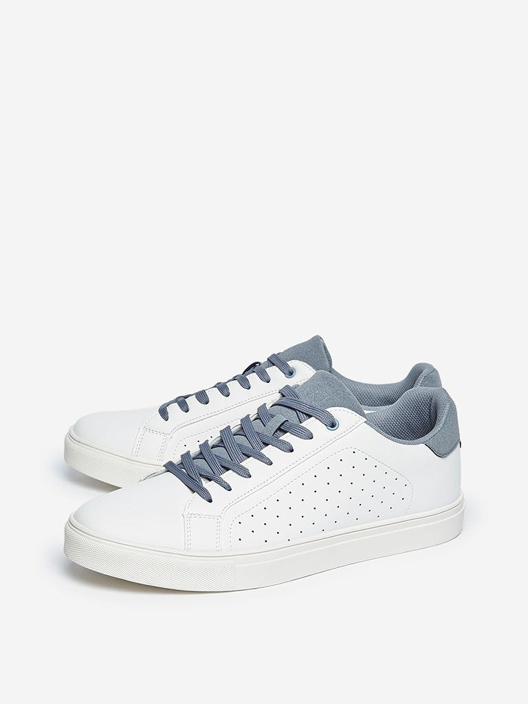 SOLEPLAY White Perforated Sneakers
