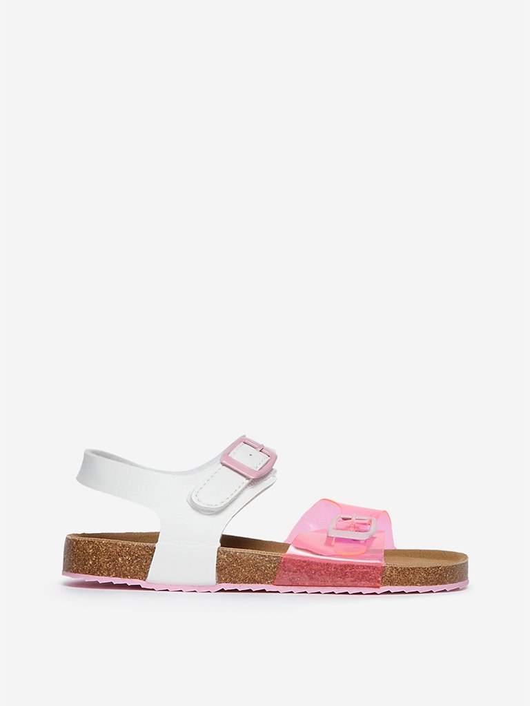 Yellow Kids Pink Dual-Strapped Sandals