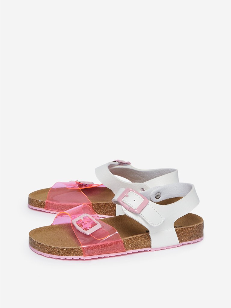 Yellow Kids Pink Dual-Strapped Sandals