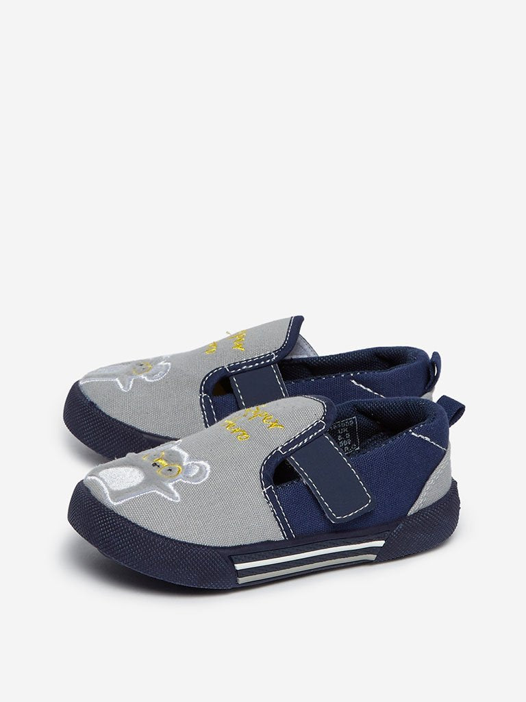 Yellow Kids Indigo Teddy Slip-on Plimsolls