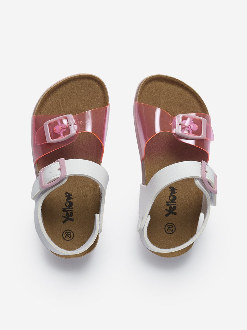 Yellow Kids Pink Dual-Strapped Sandals