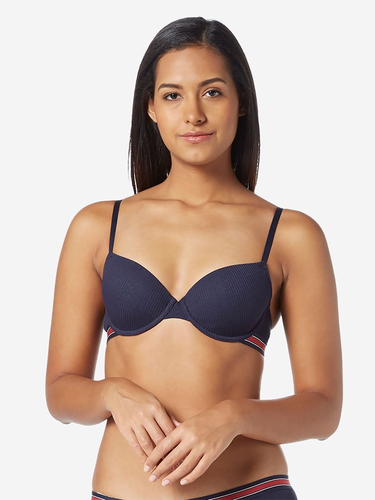 Wunderlove Navy Padded Underwired Superstar Bra
