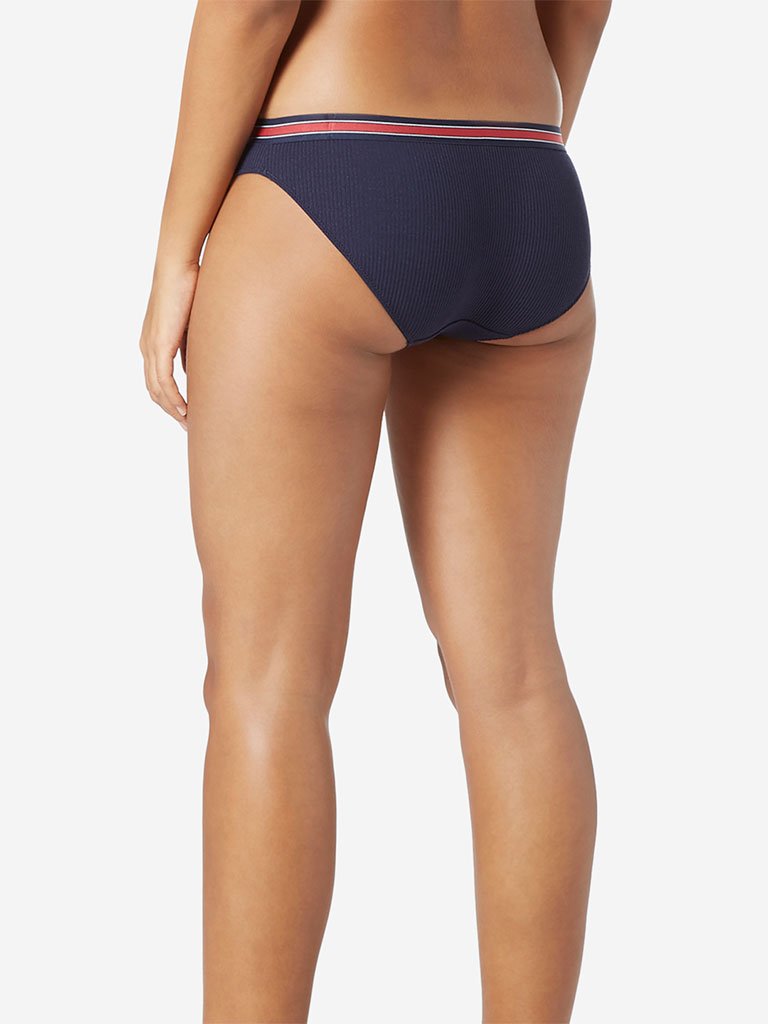 Wunderlove Navy Superstar Ribbed Briefs