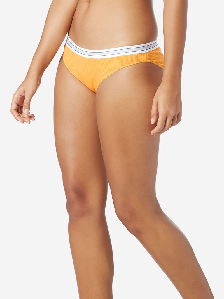 Wunderlove Mustard Superstar Ribbed Briefs
