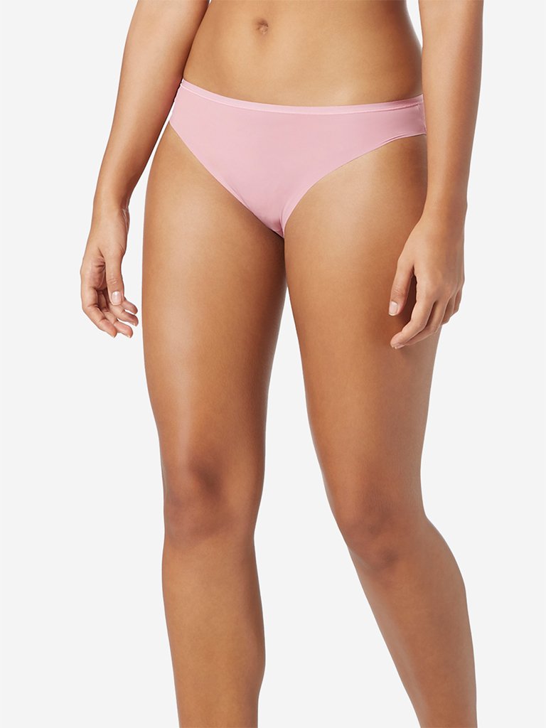 Wunderlove Dusty Pink Invisible High-Leg Briefs