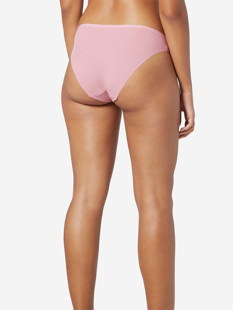 Wunderlove Dusty Pink Invisible High-Leg Briefs