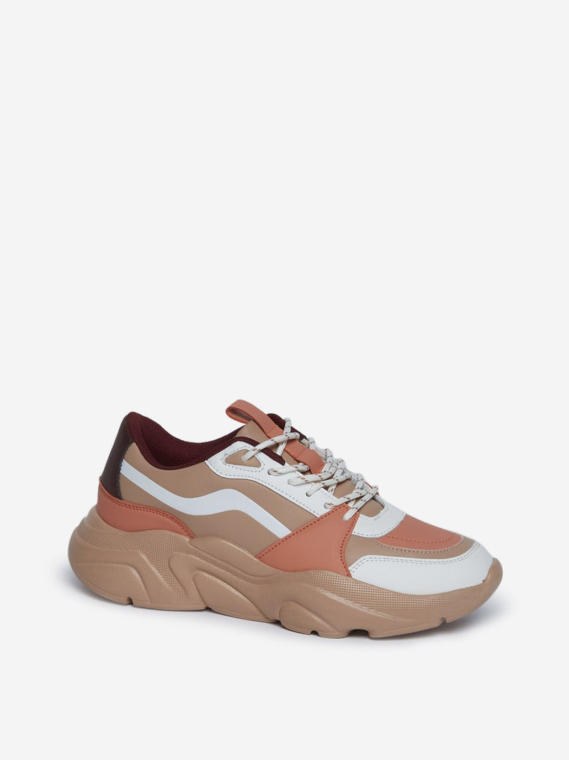 LUNA BLU Beige Tonal Chunky Sneakers