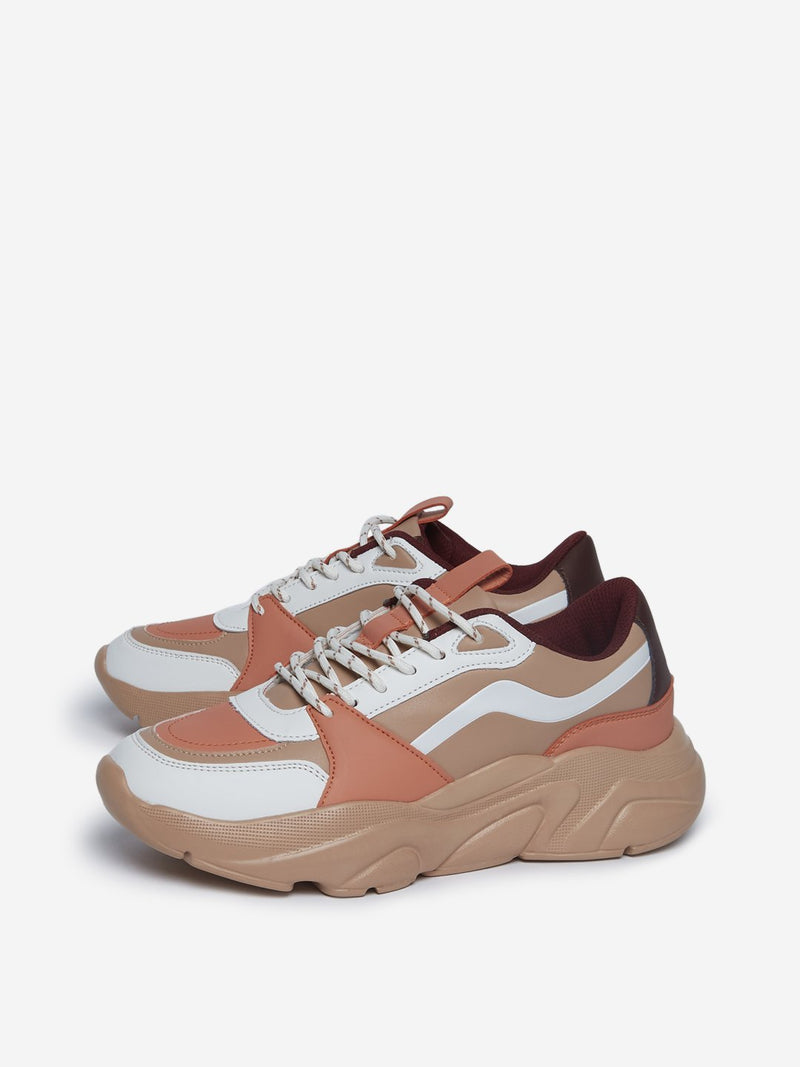 LUNA BLU Beige Tonal Chunky Sneakers