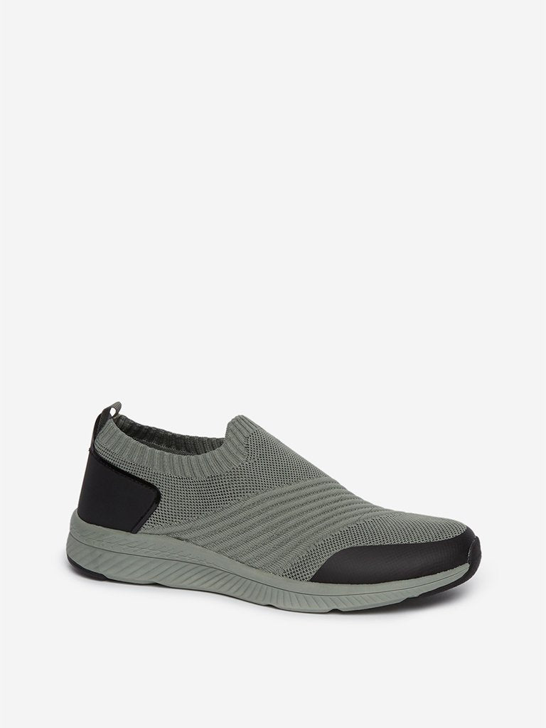 SOLEPLAY Sage Green Slip-On Sneakers