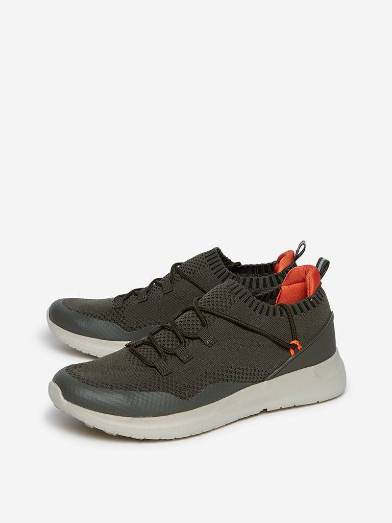 SOLEPLAY Olive Knitted Design Sneakers